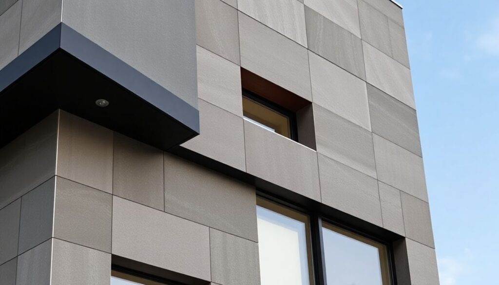 Керамогранитная плитка на фасаде: применение и долговечность - иллюстрация