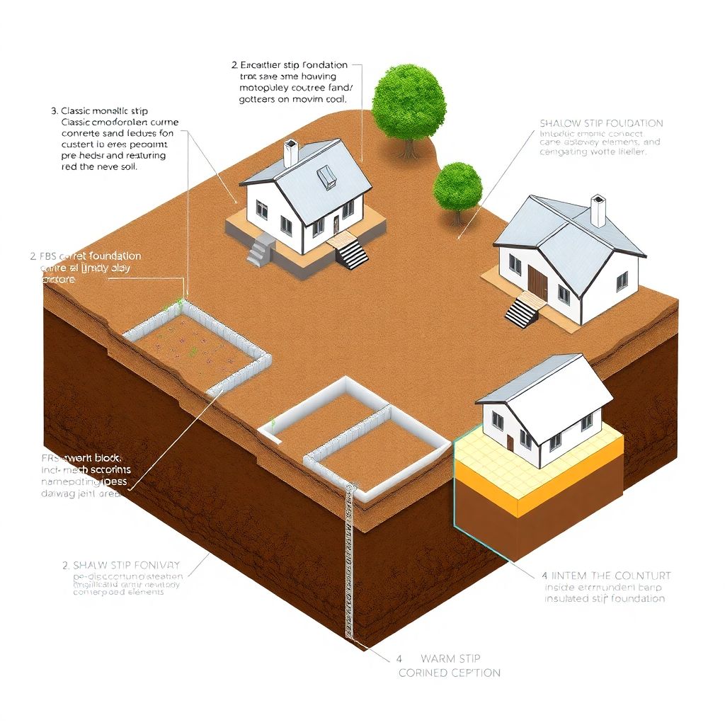 Разновидности ленточных фундаментов и их применение в частном домостроении