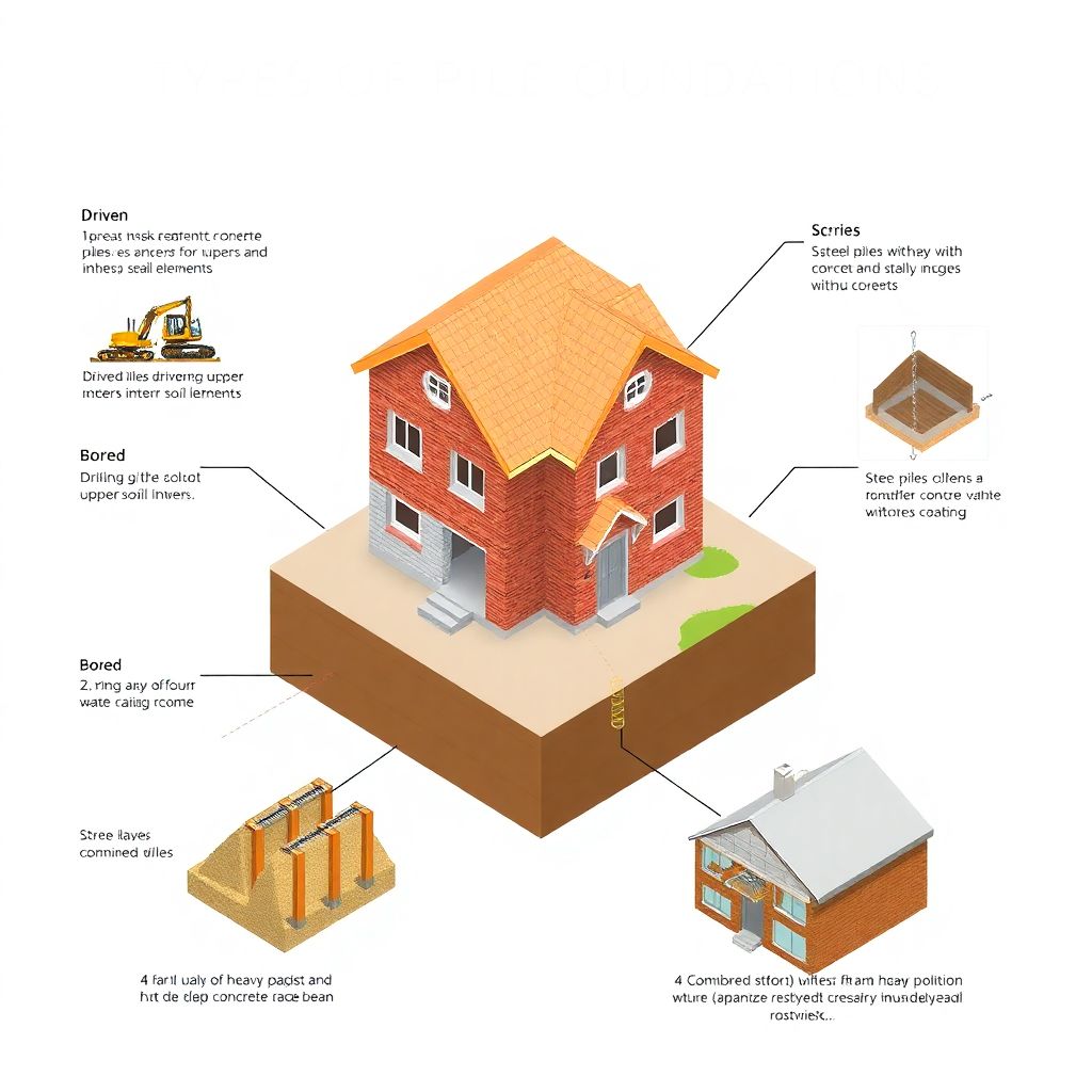 Типы свайных фундаментов и их эксплуатационные характеристики для строительства