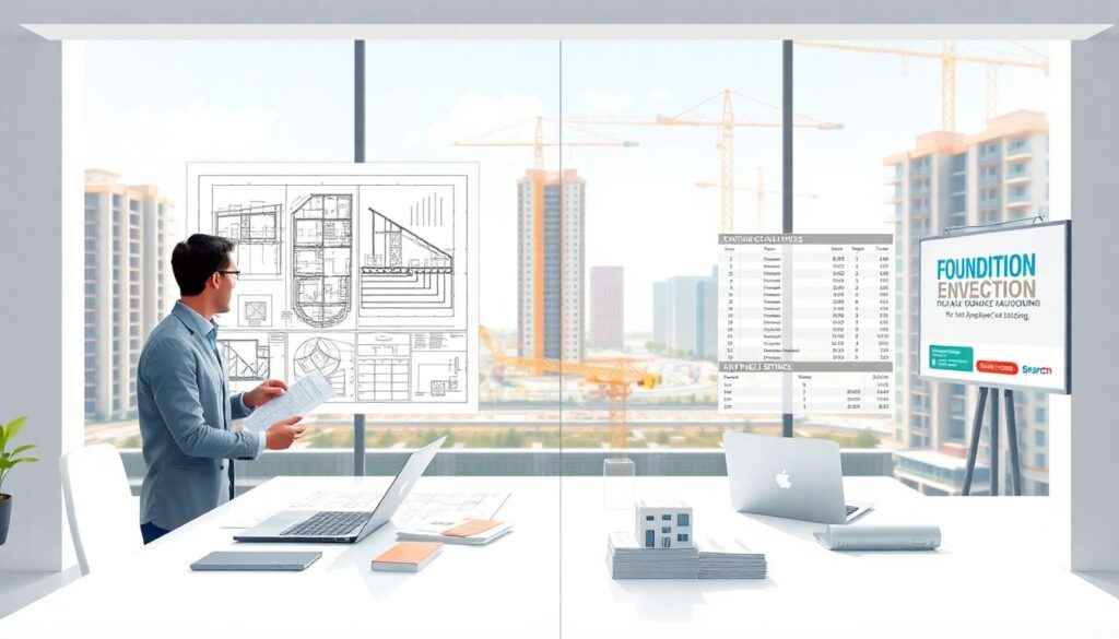 Устройство фундамента под многоэтажное здание: пошаговая схема - иллюстрация